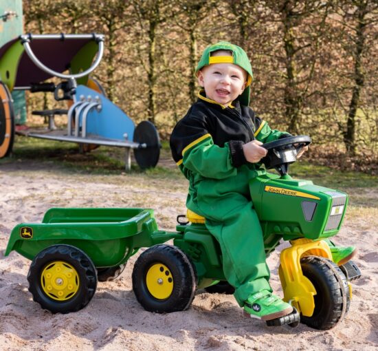 Tractor cu 3 Roti cu pedale Remorca RollyTrac pentru copii fermieri