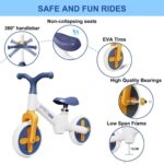 Bicicleta Ride On Alba fara pedale pentru echilibru Trotineta 2-6 ani