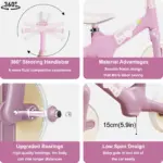 Bicicleta Ride On Lila fara pedale pentru echilibru Trotineta