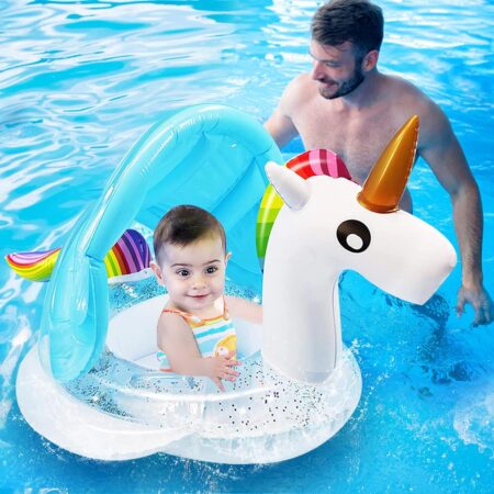 Colac Chilotel Unicorn cu Parasolar detasabil gonflabil copii