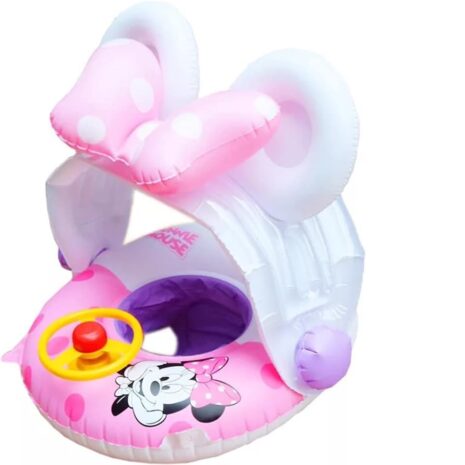 Colac gonflabil Chilotel Minnie Mouse cu Volan si parasolar copii