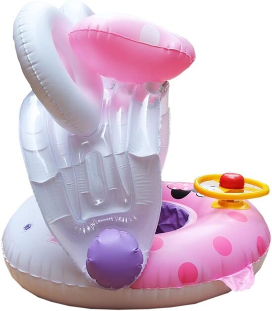 Colac gonflabil Chilotel Minnie Mouse cu Volan si parasolar copii