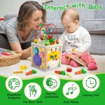 Cub Activitati Montessori 7in1 Pescuit Xilofon Sortare fructe lemn