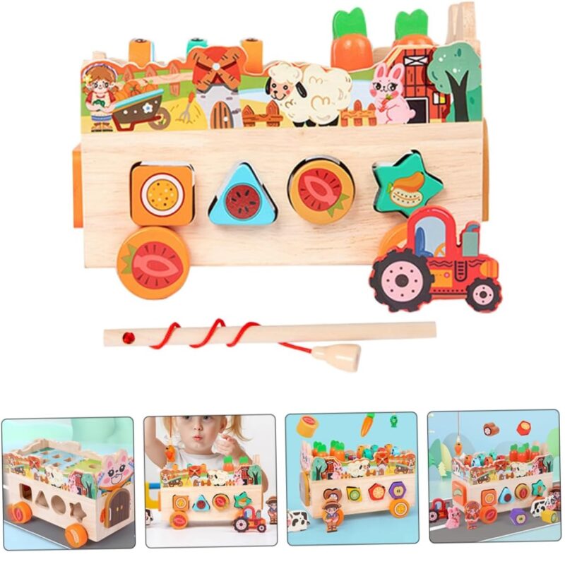 Joc Montessori Vehicul multifunctional Pescuieste Sorteaza forme
