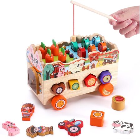 Joc Montessori Vehicul multifunctional Pescuieste Sorteaza forme