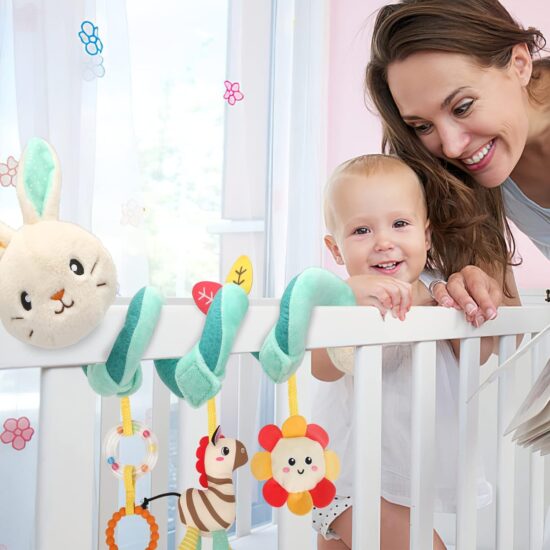 Jucarie Zornaitoare bebe Iepurasul Spirala pentru agatat din plus