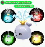 Jucarie baie bebe Balena Stropeste si Lumineaza cu 4 forme