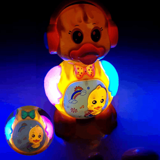 Jucarie interactiva copii Ratusca cu 3 oua Muzica si Lumini