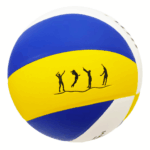 Minge de Volei Alb Galben din material sintetic PVC Marimea 5