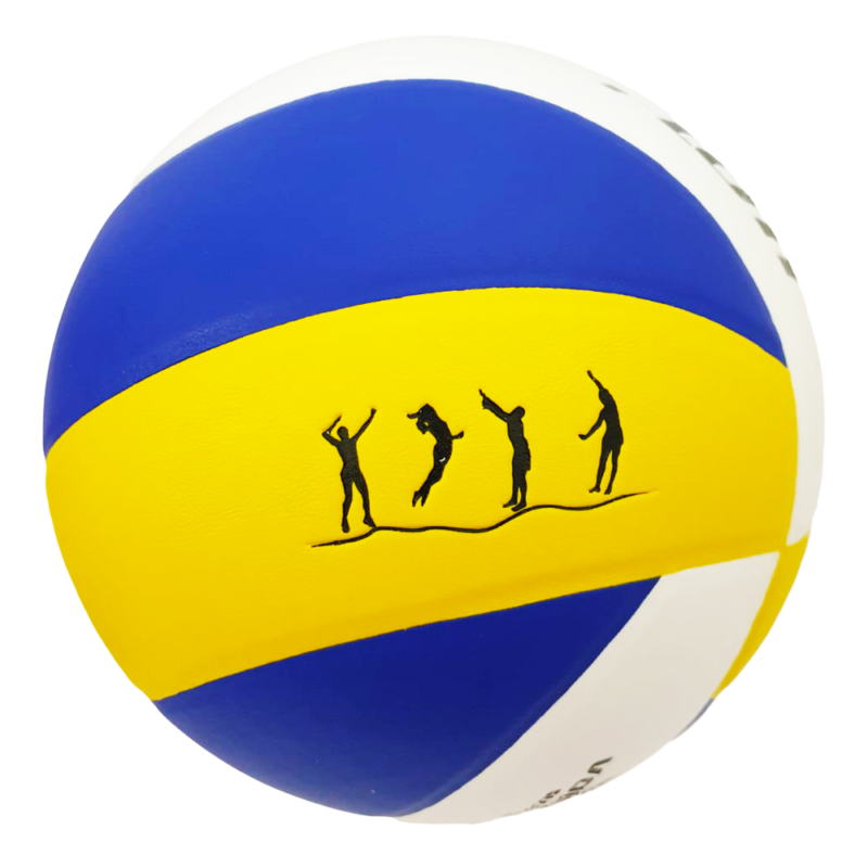 Minge de Volei Alb Galben din material sintetic PVC Marimea 5