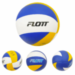 Minge de Volei Alb Galben din material sintetic PVC Marimea 5