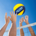 Minge de Volei Galbena din material sintetic Marimea 5