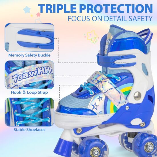 Role 4 roti Copii incepatori reglabile Lumini Frana de siguranta