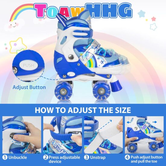 Role 4 roti Copii incepatori reglabile Lumini Frana de siguranta