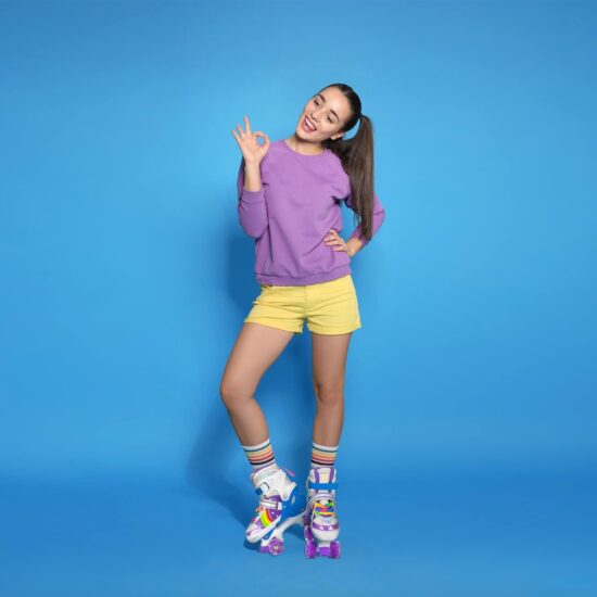 Role 4 roti incepatori reglabile Lumini Frana de siguranta copii