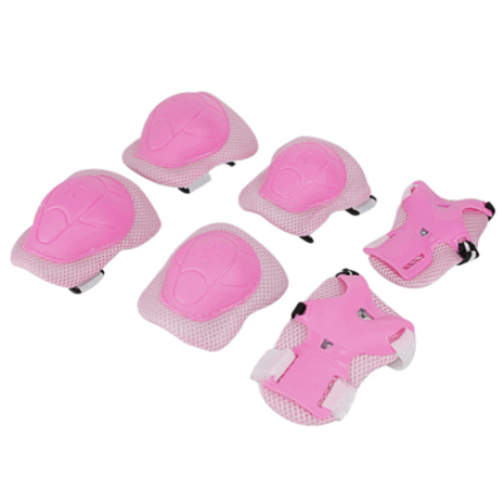 Set 3 protectii captusite Roz pentru Role Skateboard copii