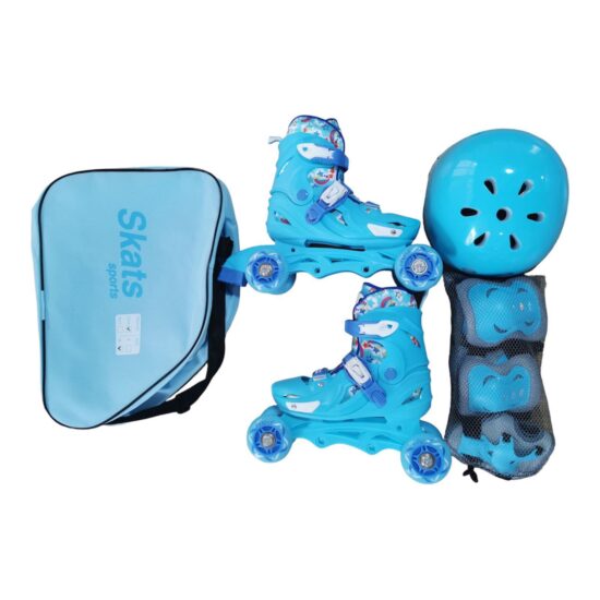 Set Role Reglabile Albastru protectii Pozitionarea rotilor 2in1