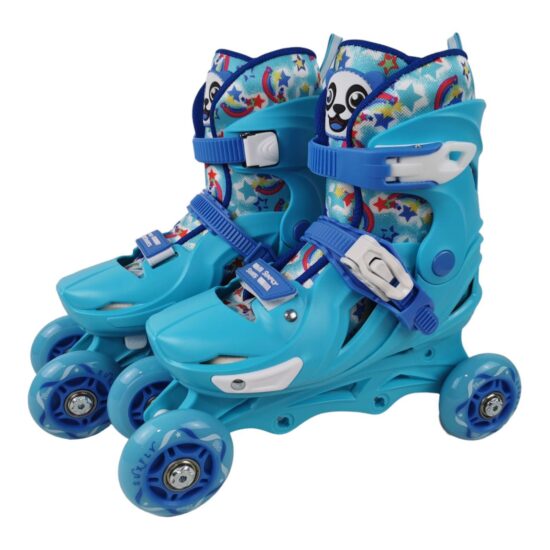 Set Role Reglabile Albastru protectii Pozitionarea rotilor 2in1