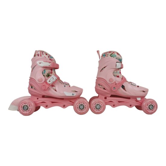 Set Role Reglabile Roz Pal Panda protectii Pozitionarea rotilor 2in1