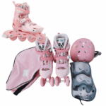 Set Role Reglabile Roz Pal Panda protectii Pozitionarea rotilor 2in1