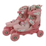 Set Role Reglabile Roz Pal Panda protectii Pozitionarea rotilor 2in1