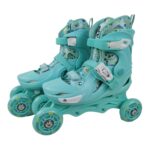 Set Role Reglabile Turcoaz Panda protectii Pozitionarea rotilor 2in1