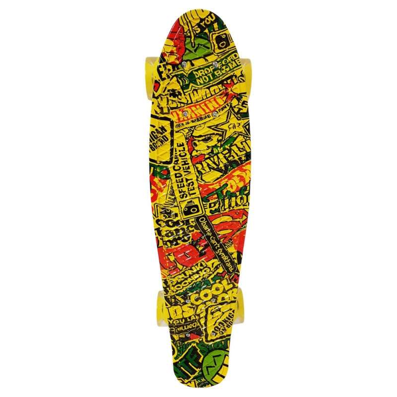 Skateboard Graphic Penny Board cu roti din silicon si Lumini 1