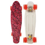 Skateboard Graphic Rosu Penny Board cu roti din silicon Lumini