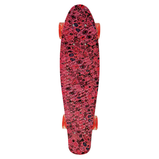 Skateboard Graphic Rosu Penny Board cu roti din silicon Lumini