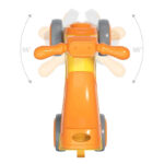 Bicicleta de echilibru fara pedale copii cu Muzica Lumini cu 4 roti