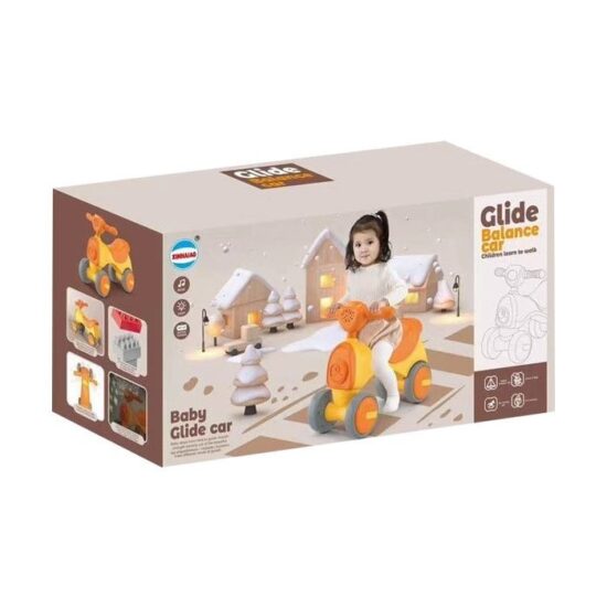 Bicicleta de echilibru fara pedale copii cu Muzica Lumini cu 4 roti