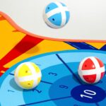 Joc interactiv copii Dart cu bile colorate sub forma de Ursulet