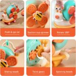 Jucarie senzoriala motrica pentru bebelusi Melc cu Ventuza Elice