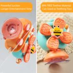 Jucarie senzoriala motrica pentru bebelusi Melc cu Ventuza Elice