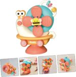 Jucarie senzoriala motrica pentru bebelusi Melc cu Ventuza Elice