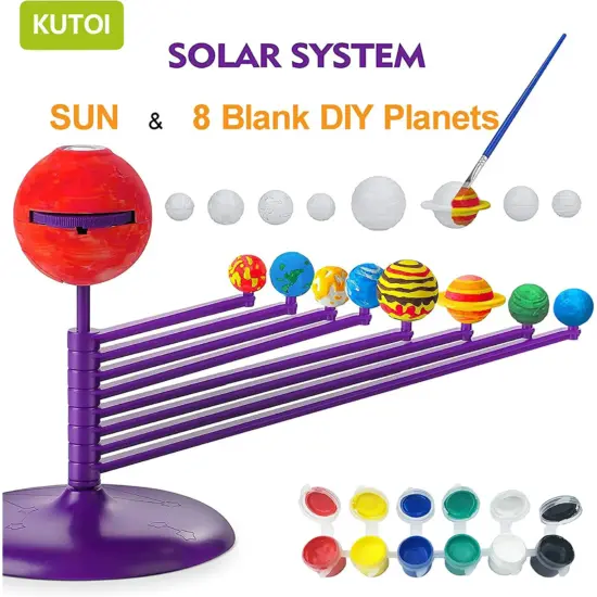Set creativ Sistemul solar Kit stiintific STEM Coloreaza planetele