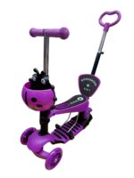 Trotineta copii Mov cu scaun model Buburuza vesela 5 in 1