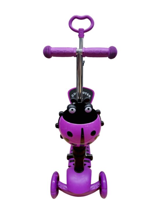 Trotineta copii Mov cu scaun model Buburuza vesela 5 in 1