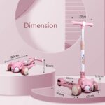 Trotineta pliabila cu Lumini Ariciul Roz Sonic Muzical reglabil