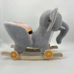 Balansoar plus muzical Elefantul cu roti spatar Centura de siguranta