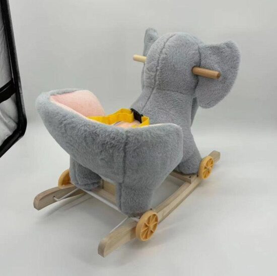 Balansoar plus muzical Elefantul cu roti spatar Centura de siguranta