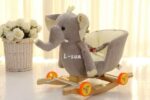 Balansoar plus muzical Elefantul cu roti spatar Centura de siguranta