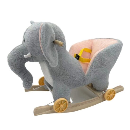 Balansoar plus muzical Elefantul cu roti spatar Centura de siguranta Balansoar plus muzical Elefantul cu roti spatar Centura de siguranta