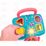 Jucarie educativa Casuta Bleu Muzicala cu forme geometrice