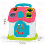 Jucarie educativa Casuta Roz Muzicala cu forme geometrice colorate