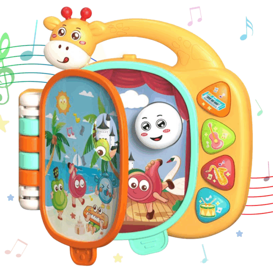 Jucarie interactiva Carte cu ilustratii vesele si pagini cu sunete Jucarie interactiva Carte cu ilustratii vesele si pagini cu sunete