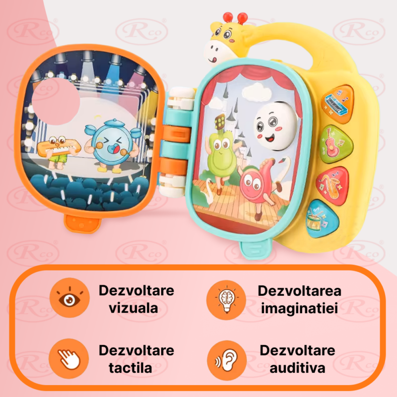 Jucarie interactiva Carte cu ilustratii vesele si pagini cu sunete