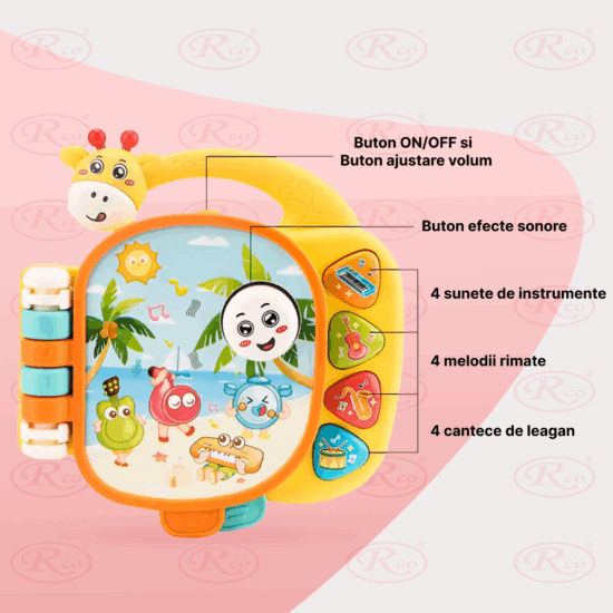 Jucarie interactiva Carte cu ilustratii vesele si pagini cu sunete