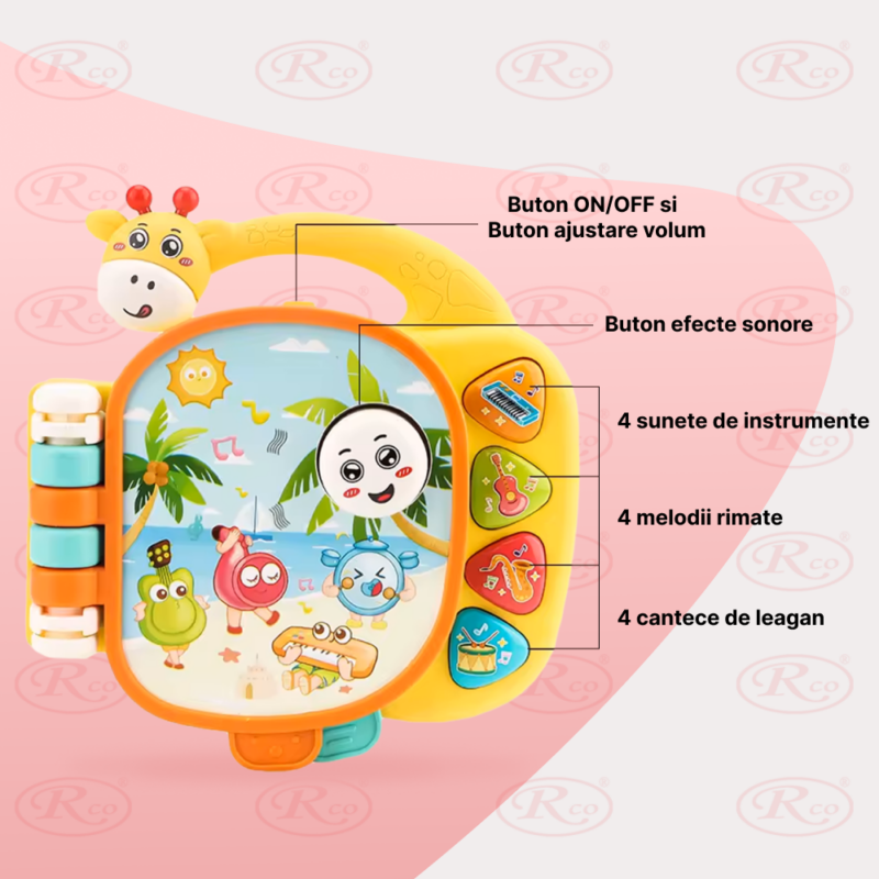 Jucarie interactiva Carte cu ilustratii vesele si pagini cu sunete