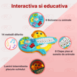 Jucarie interactiva bebe Mini Pianina Puisor cu sunete si lumini